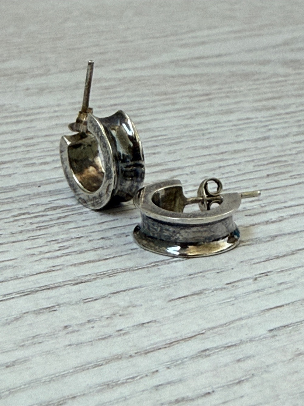 925 Sterling Silver Short Hoop Earrings
